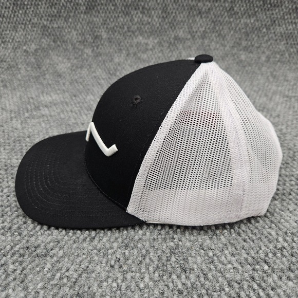 Kimes Ranch Black White Mesh Trucker Snapback Hat Longhorn Logo Western Ball Cap - Picture 3 of 8